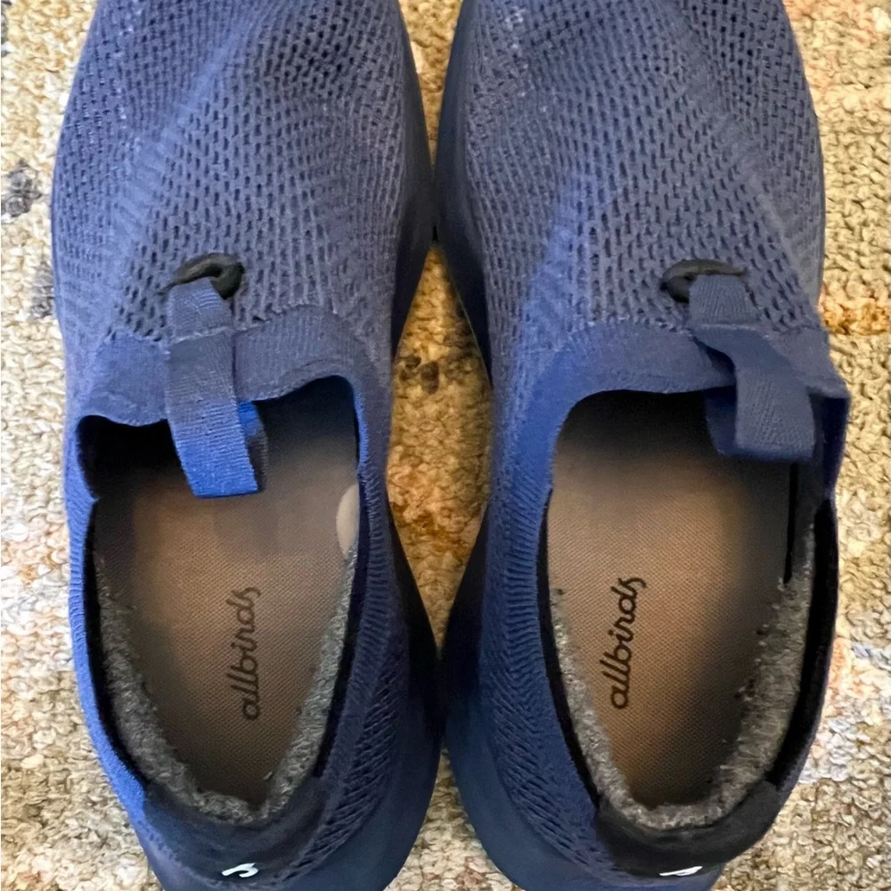 Allbirds women’s‎ size 10.5 Navy Slip-On mesh Sneakers Athleisure Comfort